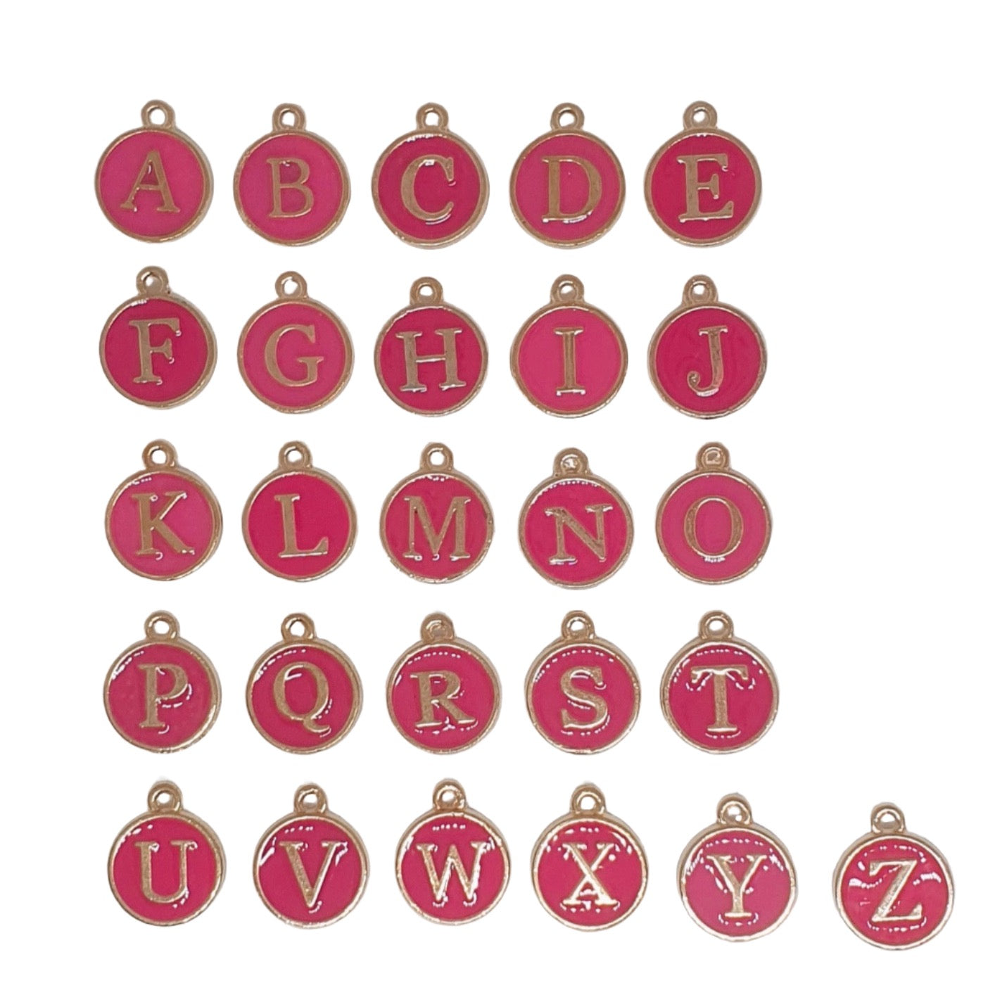Pink Letter Charm