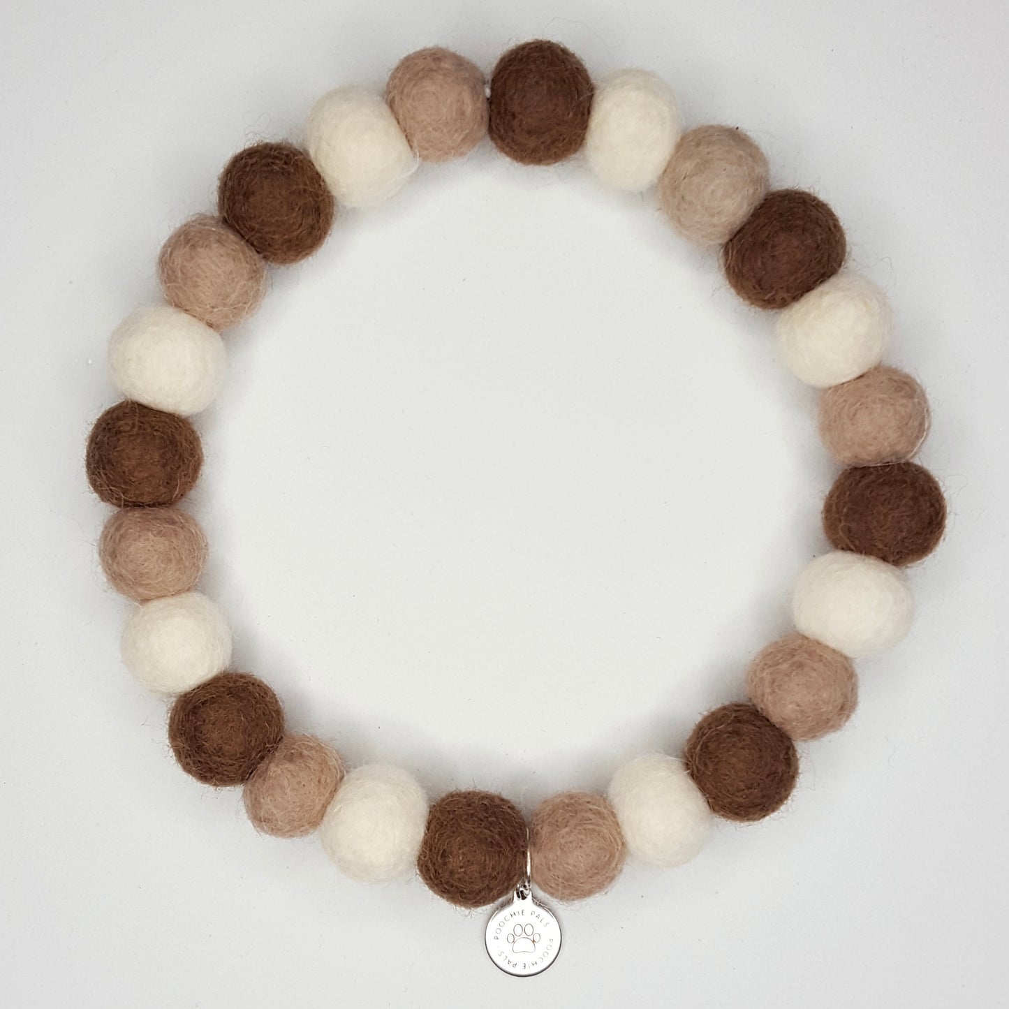Mocha Elegance Pom Pom Collar