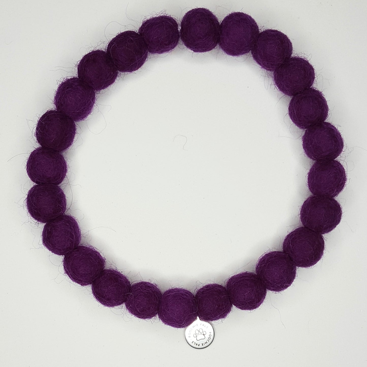 Plum Pom Pom Collar