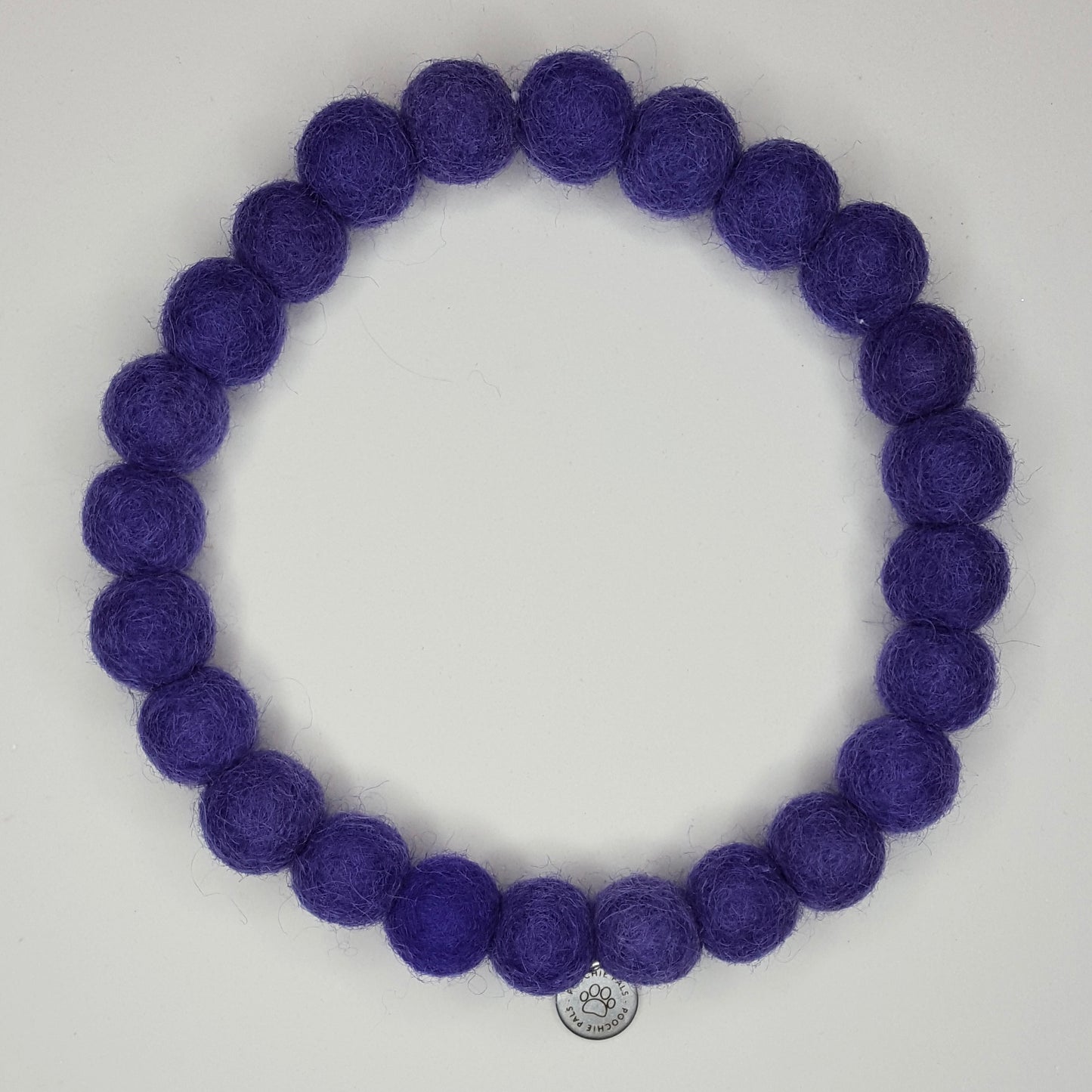 Deep Purple Pom Pom Collar