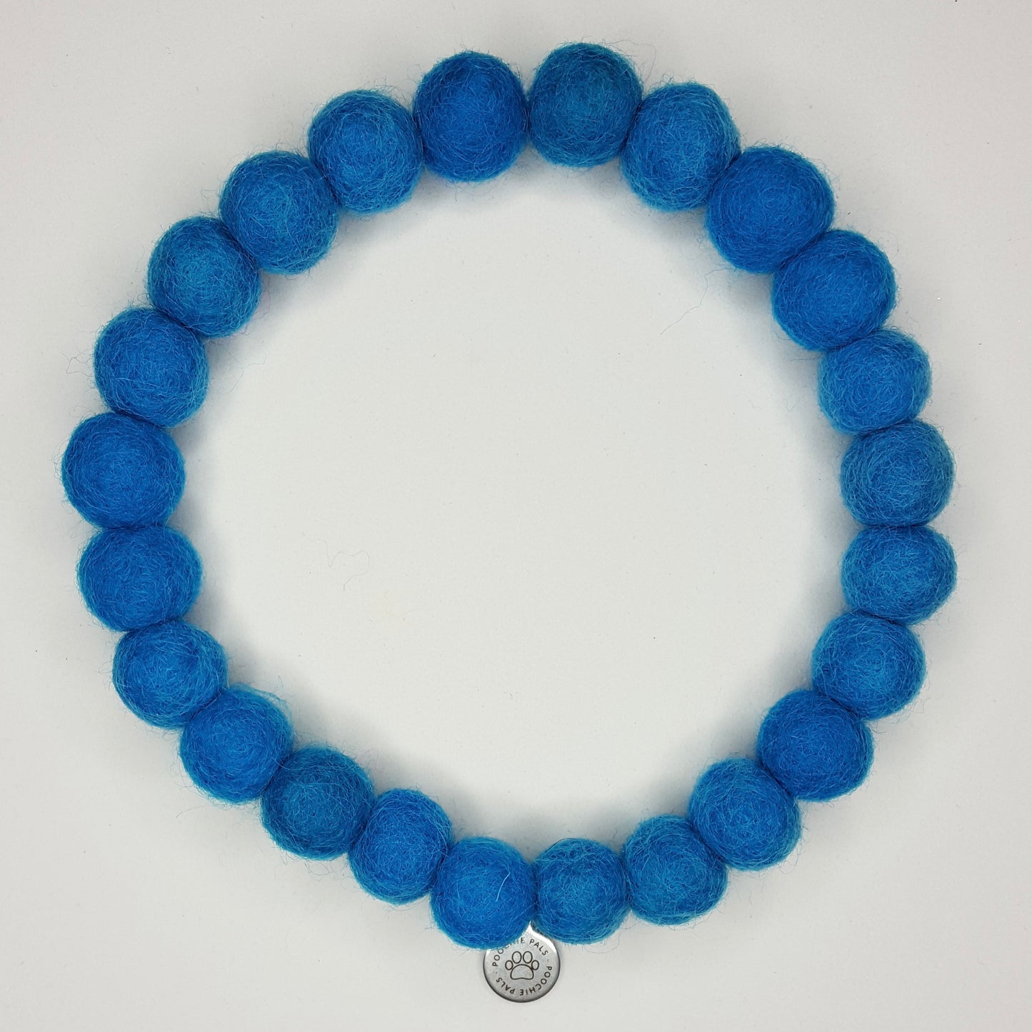 Porciline Blue Pom Pom Collar
