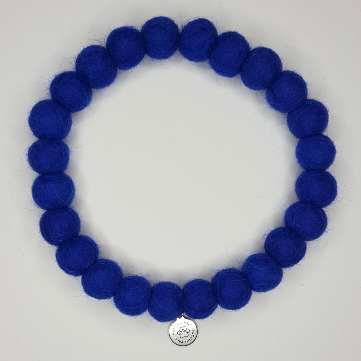 Royal Blue Pom Pom Collar