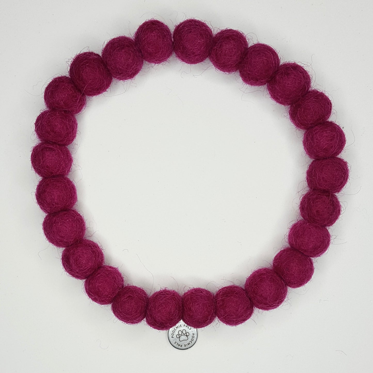 Wine Pom Pom Collar