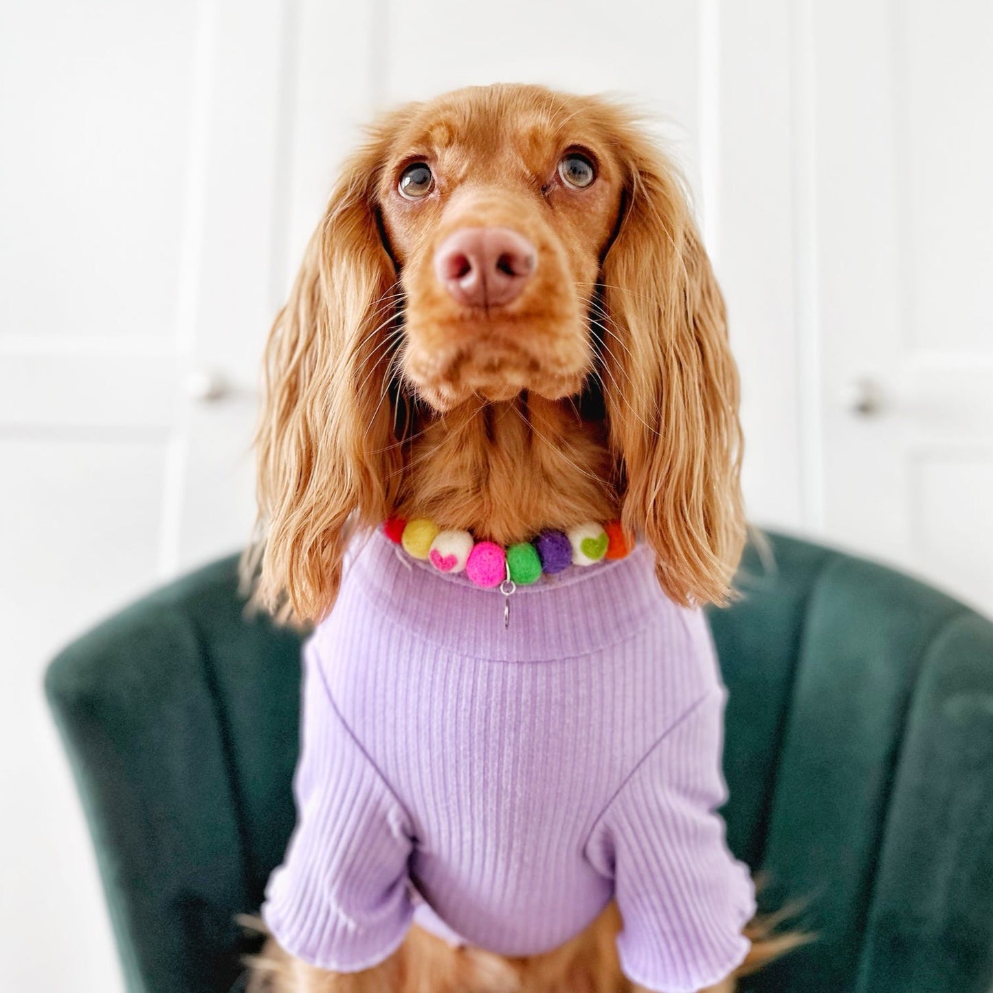 Kaleidoscope Love Pom Pom Collar