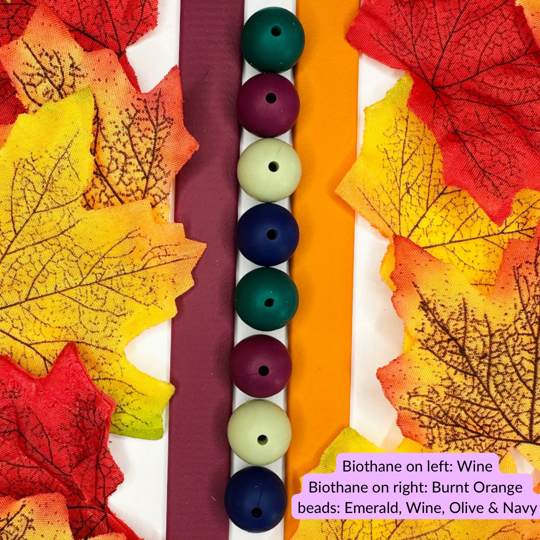 Autumn Biothane Beaded Dog Lead