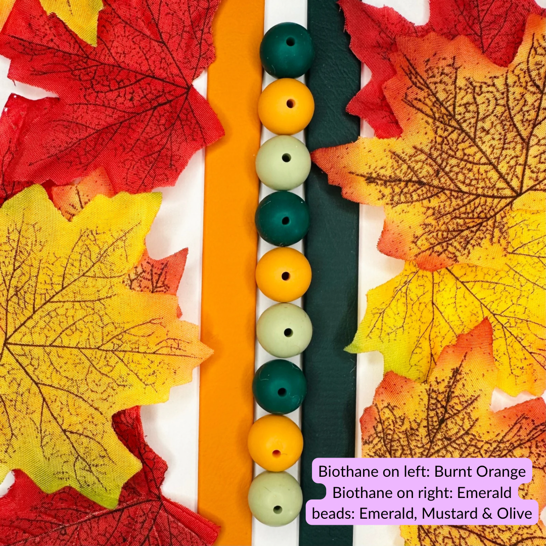 Autumn Biothane Beaded Dog Lead