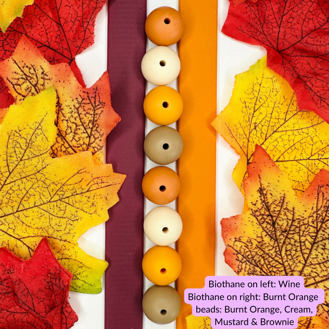 Autumn Biothane Beaded Dog Lead