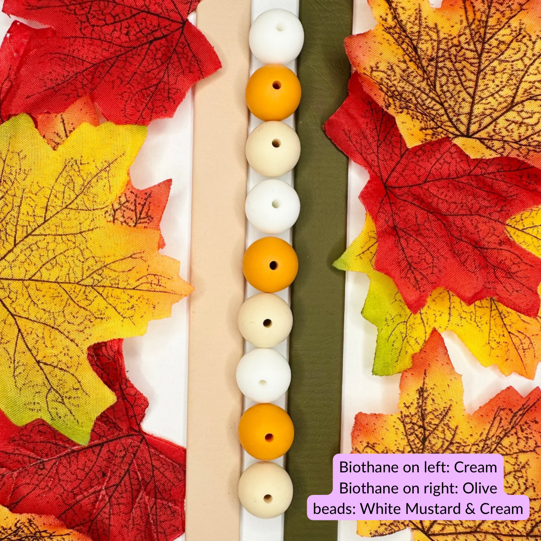 Autumn Biothane Beaded Dog Lead