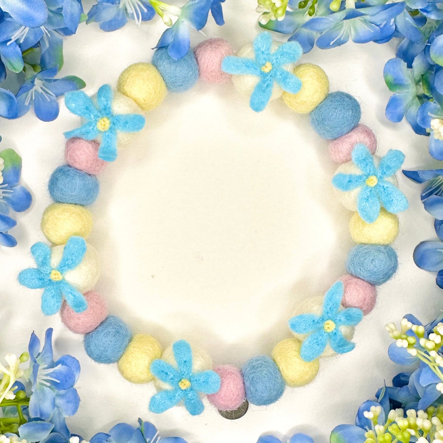 Bell Flower Pom Pom Collar