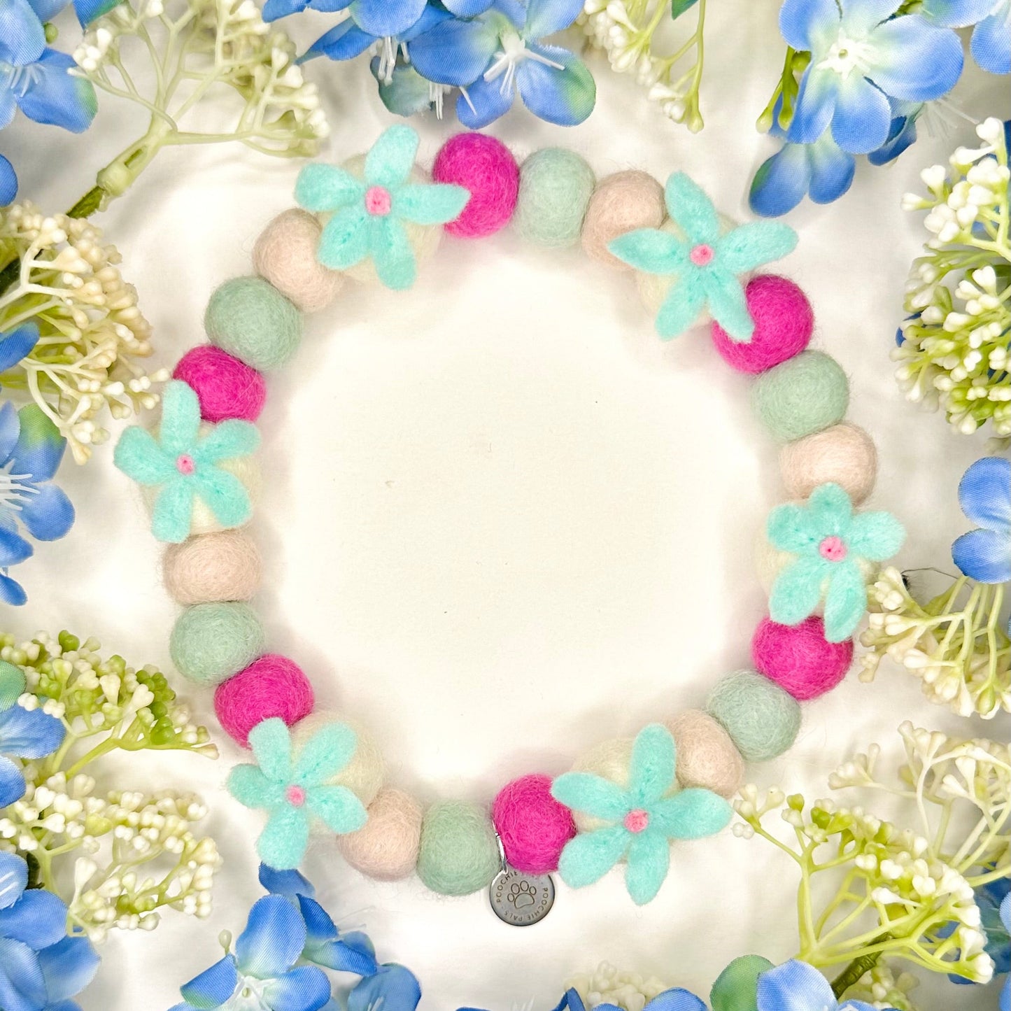 Summer Garden Pom Pom Collar