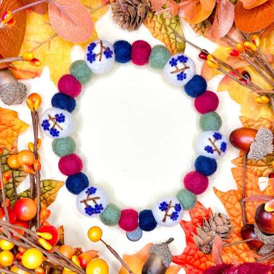 Blackberry Pom Pom Collar