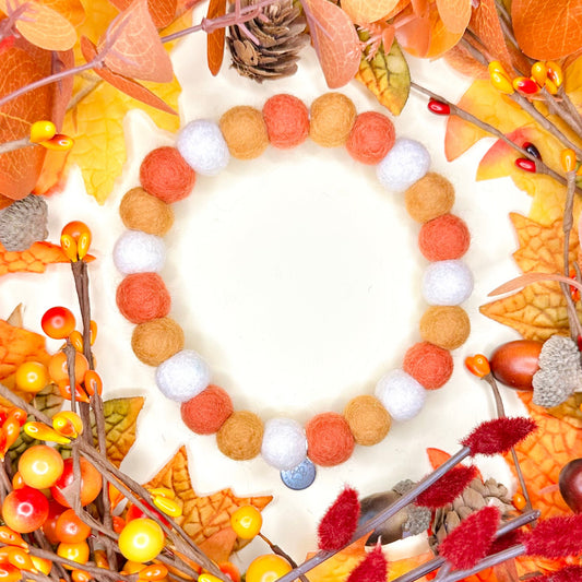 Pumpkin Puppuccino Pom Pom Collar
