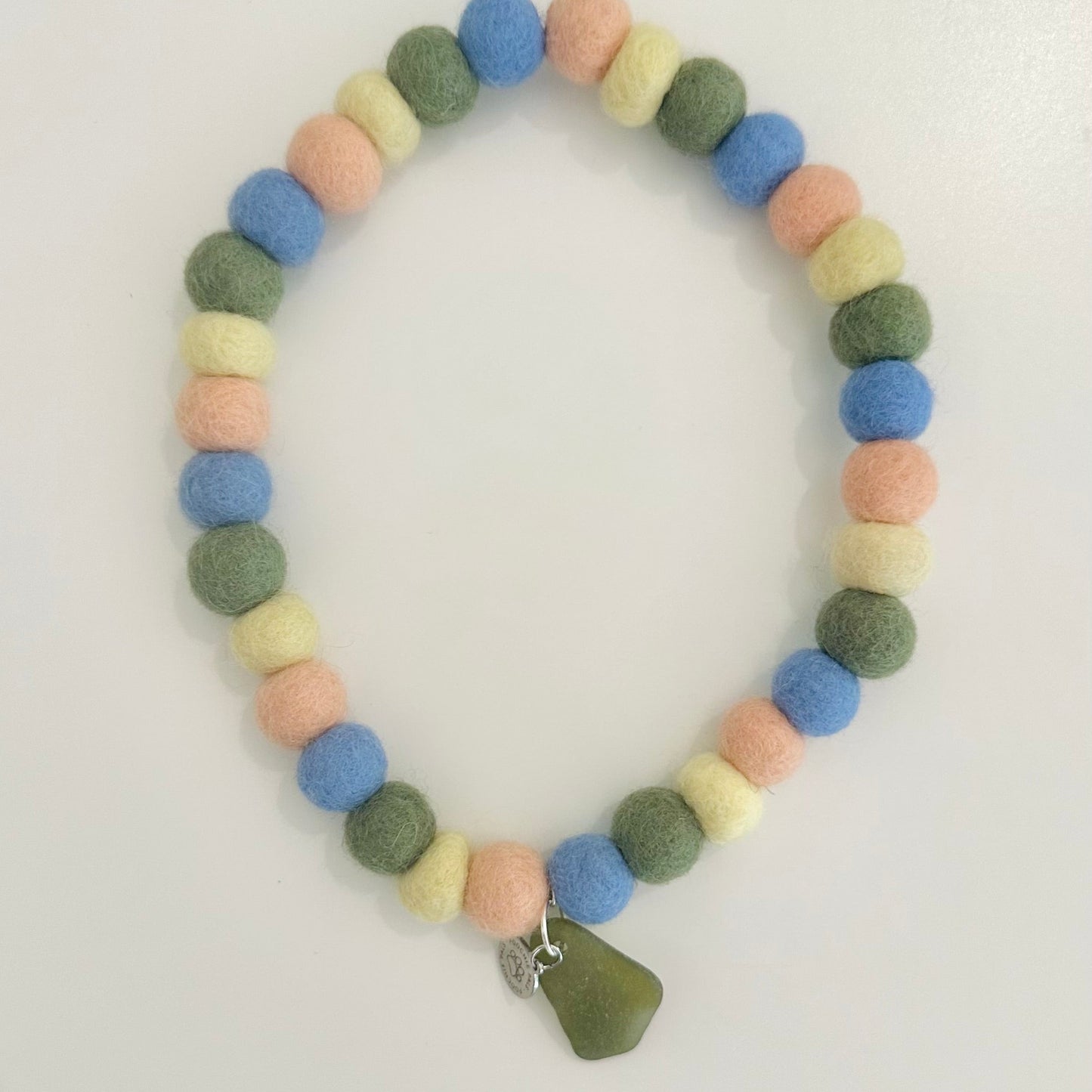 Create your own Sea Glass Pom Pom Collar