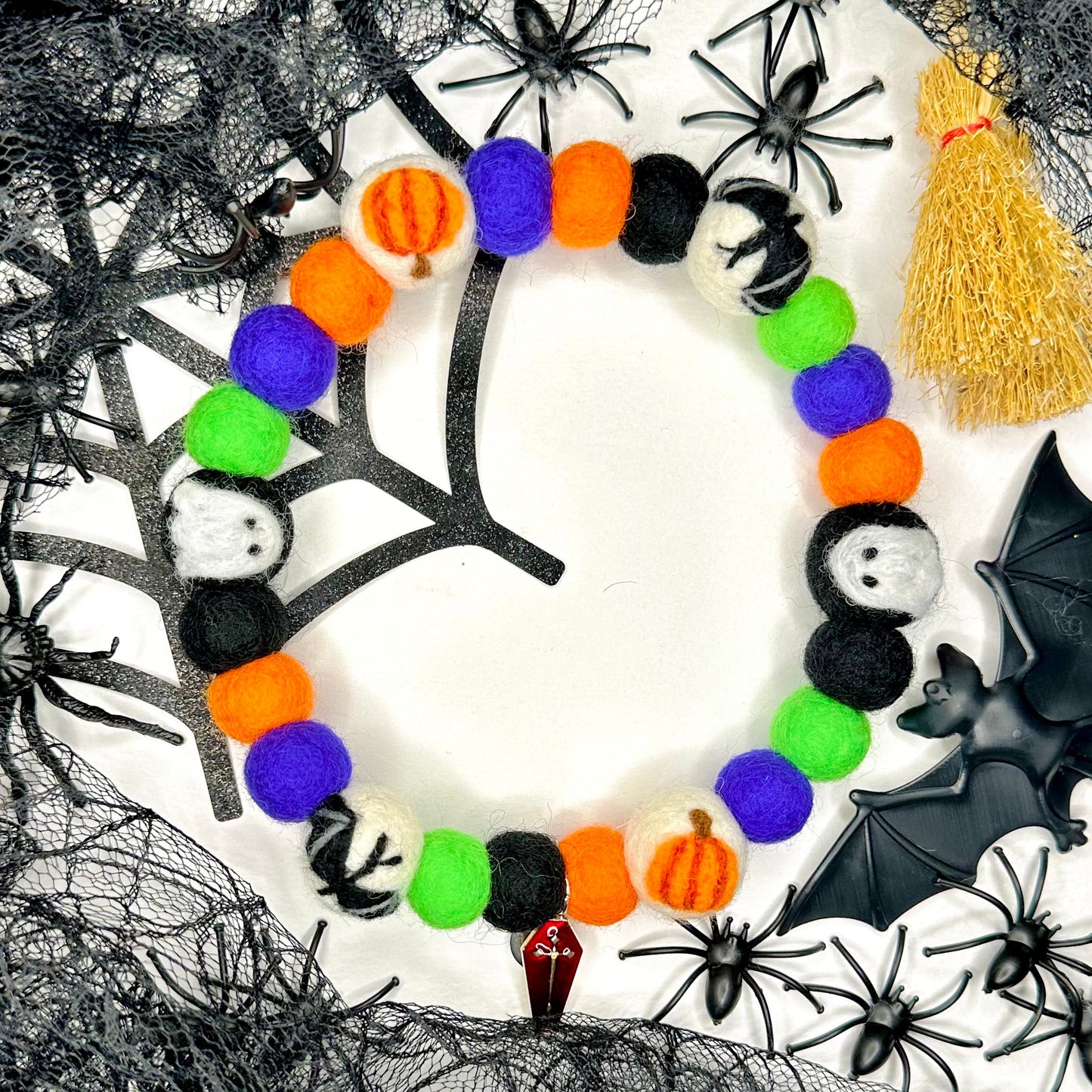 Monster Mash Pom Pom Collar