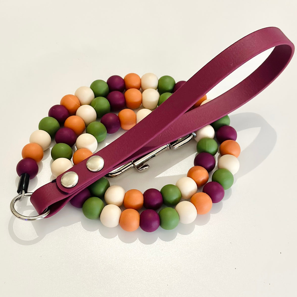 Sage & Plum Beaded Dog Lead