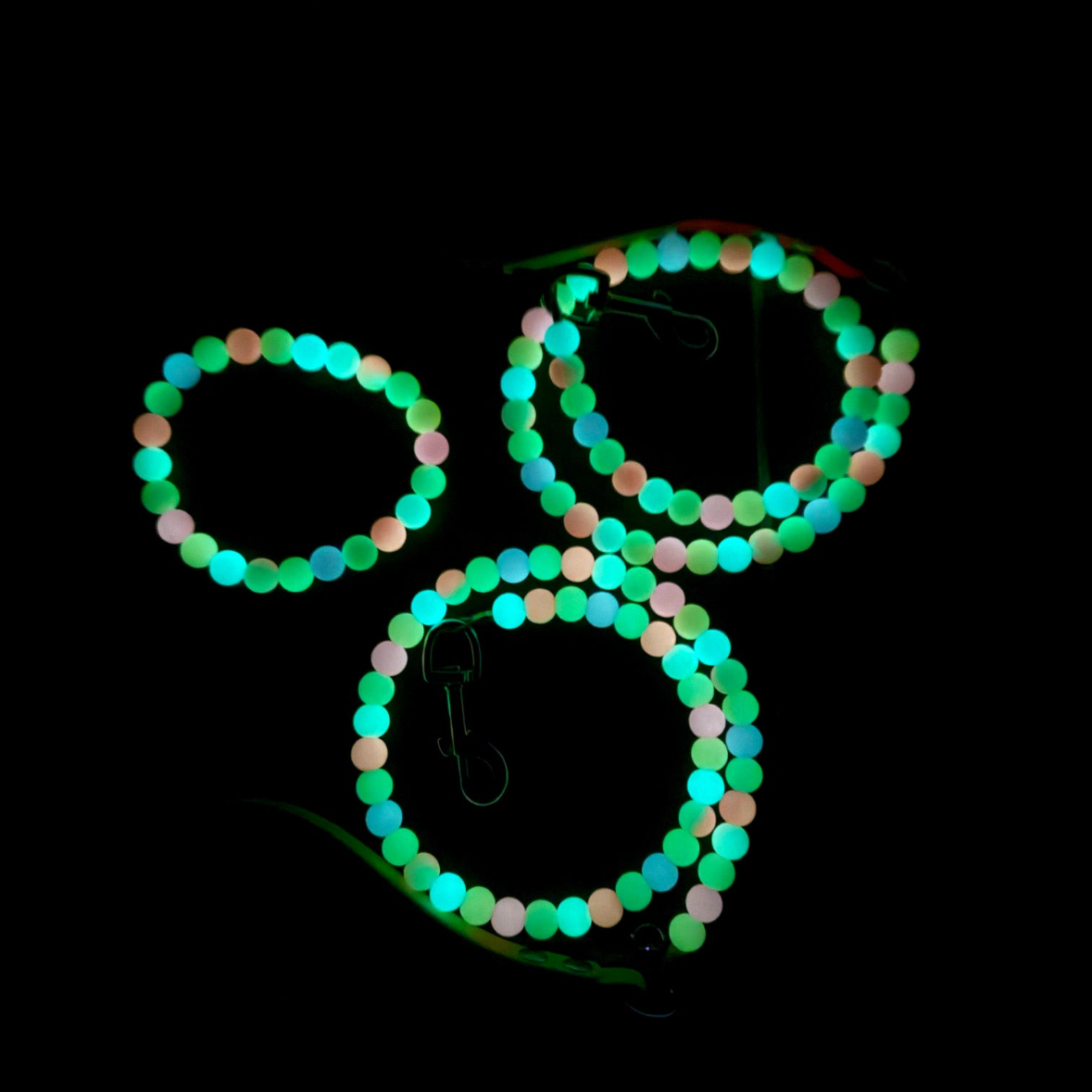 Glow In The Dark Beaded Collar