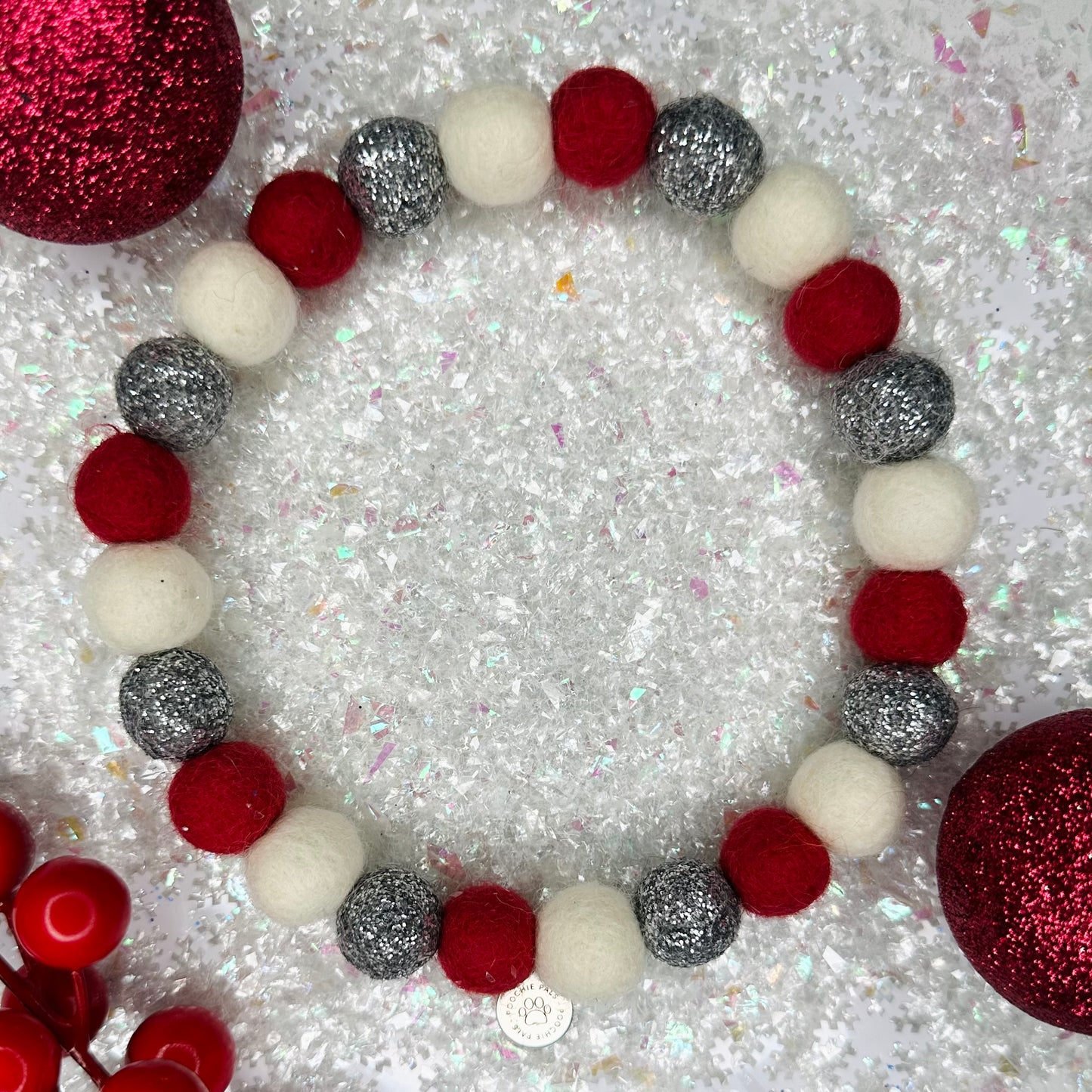 Glitter Paws Pom Pom Collar