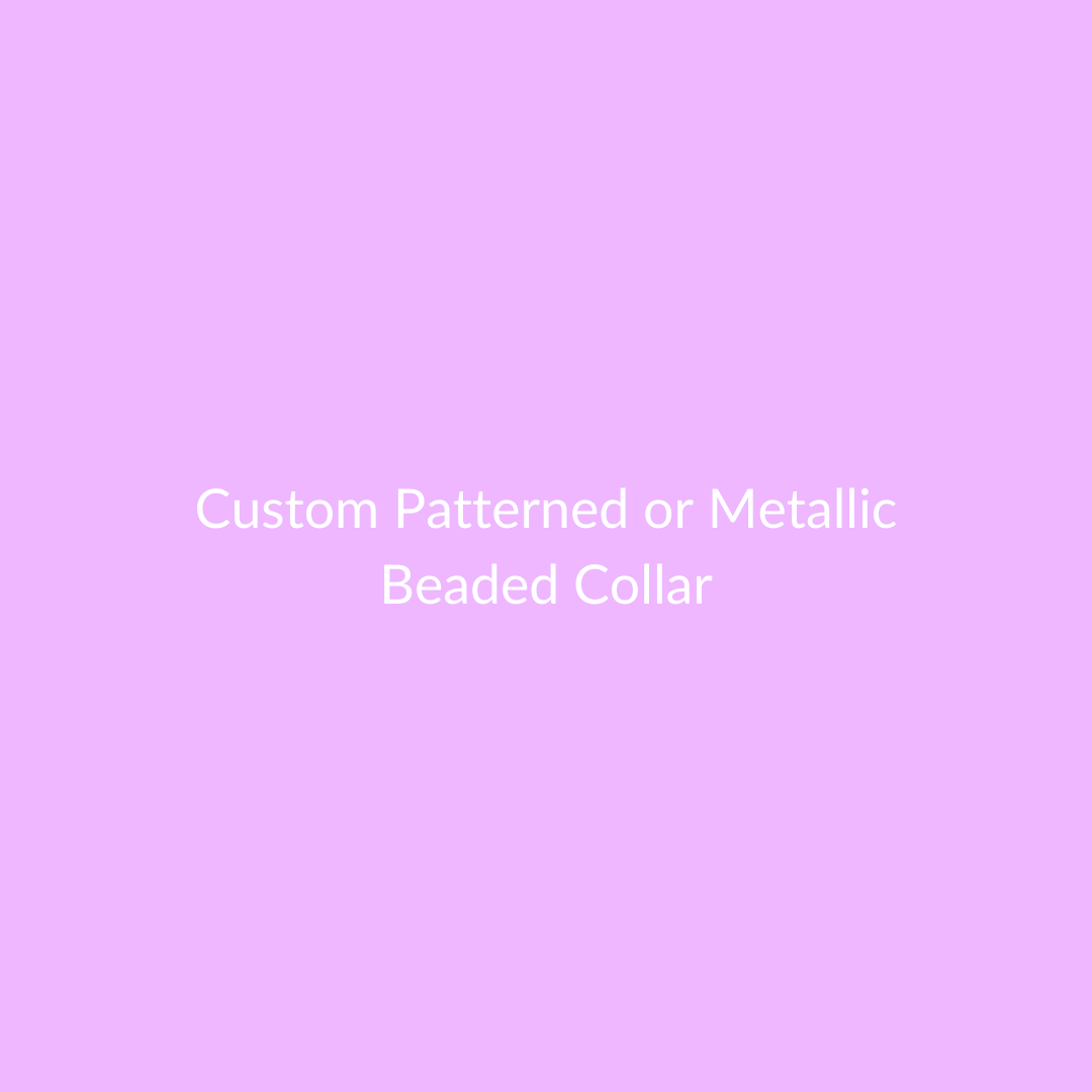 Patterns or Metallic Beaded Adjustable Collar
