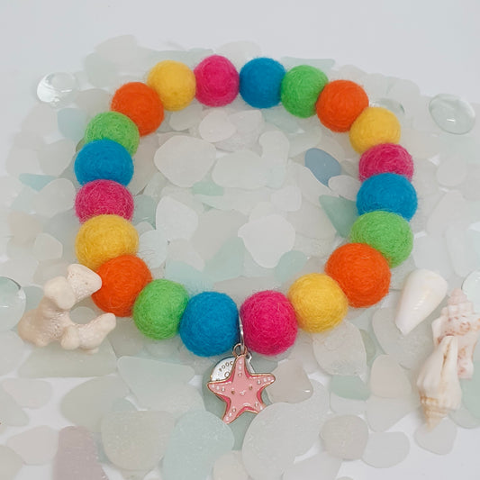 Colourful Coral Pet Pom Pom Collar