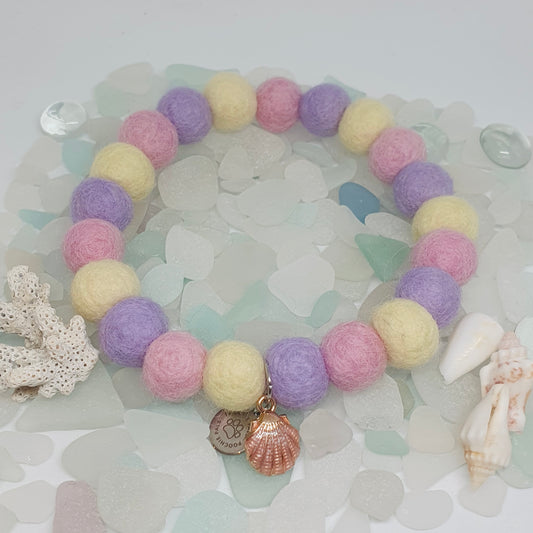 Irredesent Mermaid Pom Pom Collar