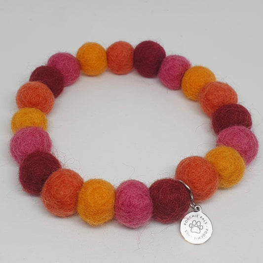 Cornish Winter Sunset Pom Pom Collar