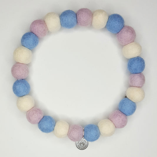 Periwinkle Pom Pom Collar