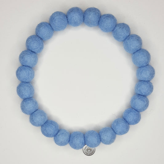 French Blue Pom Pom Collar