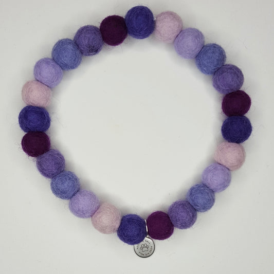 Purple Perfect Pom Pom Collar