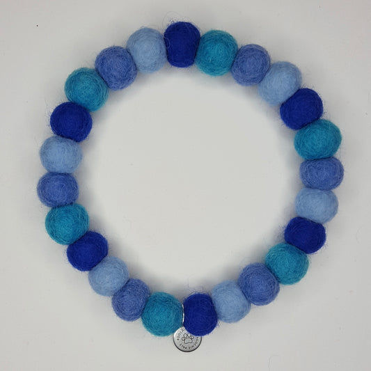 Sea Blues Pom Pom Collar