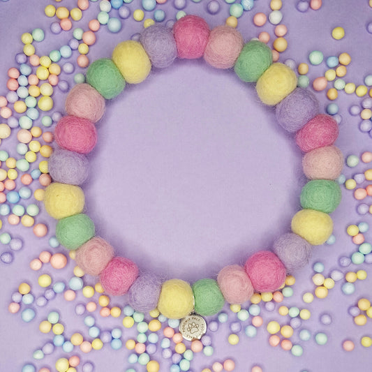 Pastel Pop Pom Pom Collar