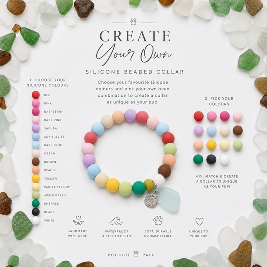 Create your own Silicone Sea Glass Pom Pom Collar