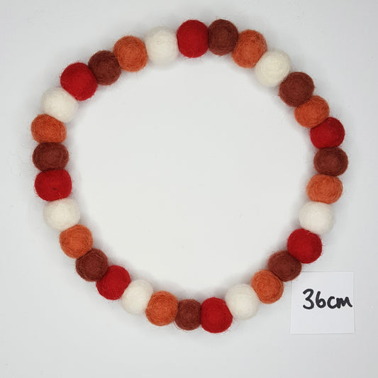 Gingerbread Pom Pom Collar - 36cm