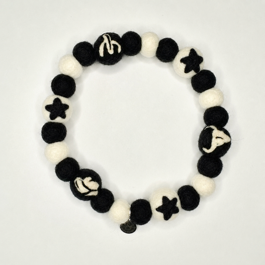 Giddy Up Felted Pom Pom Collar