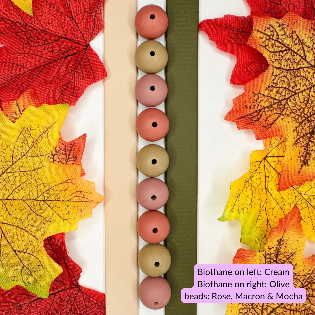 Autumn Biothane Beaded Dog Lead