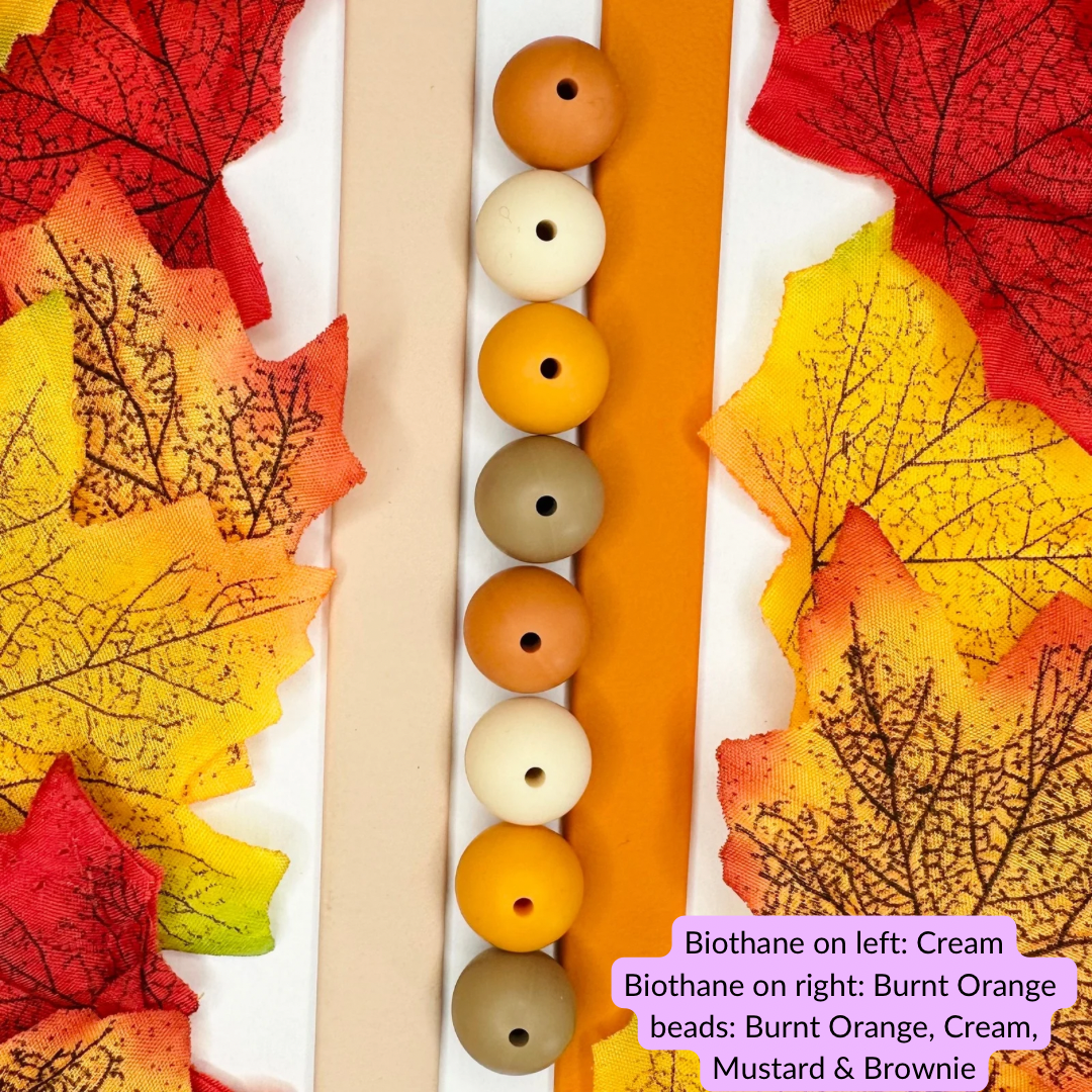Autumn Biothane Beaded Dog Lead