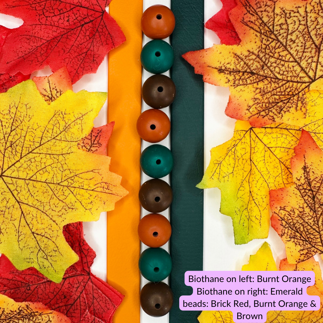 Autumn Biothane Beaded Dog Lead
