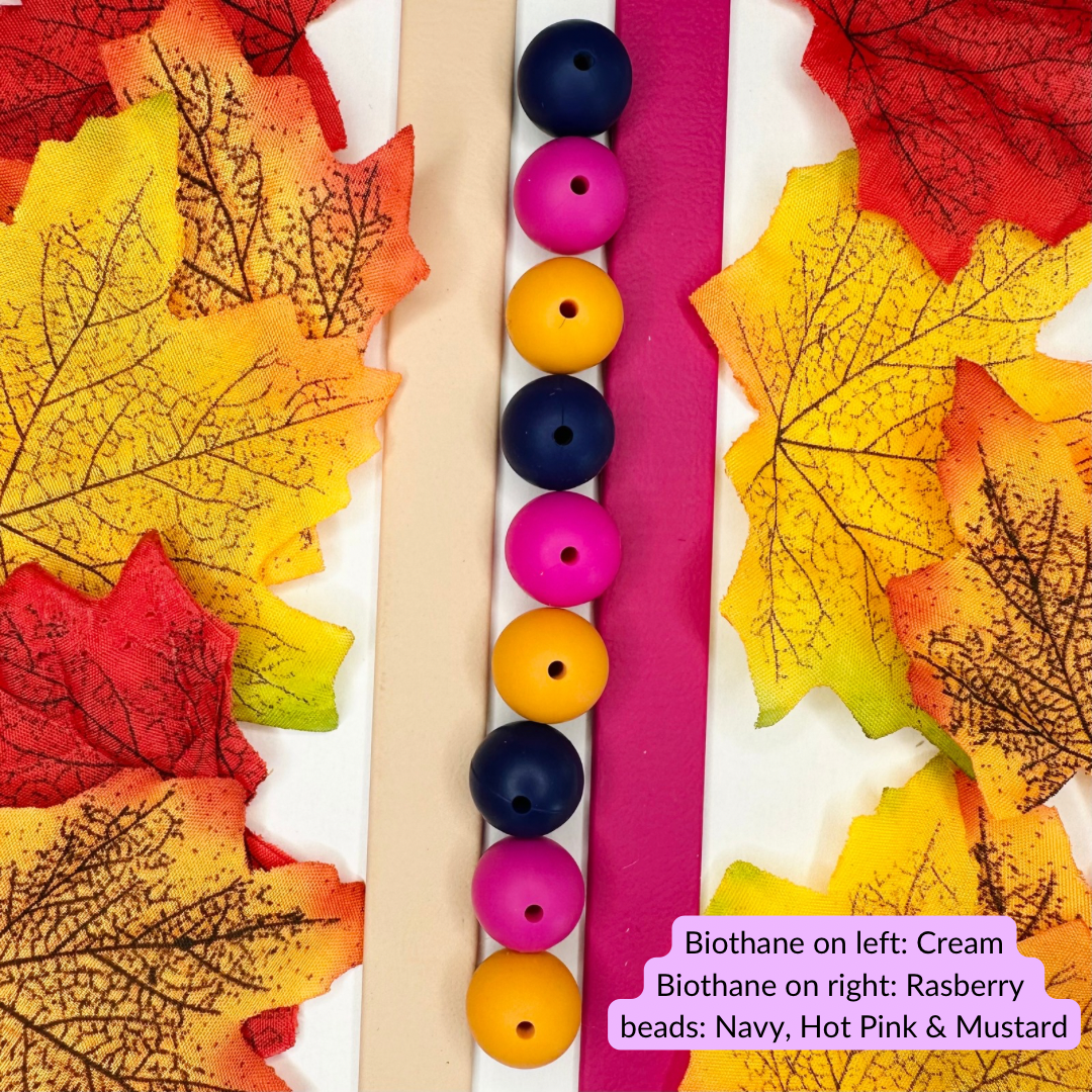 Autumn Biothane Beaded Dog Lead