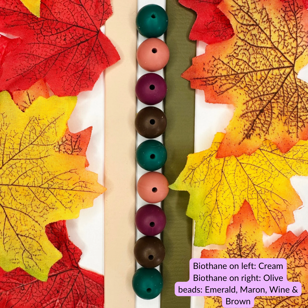 Autumn Biothane Beaded Dog Lead