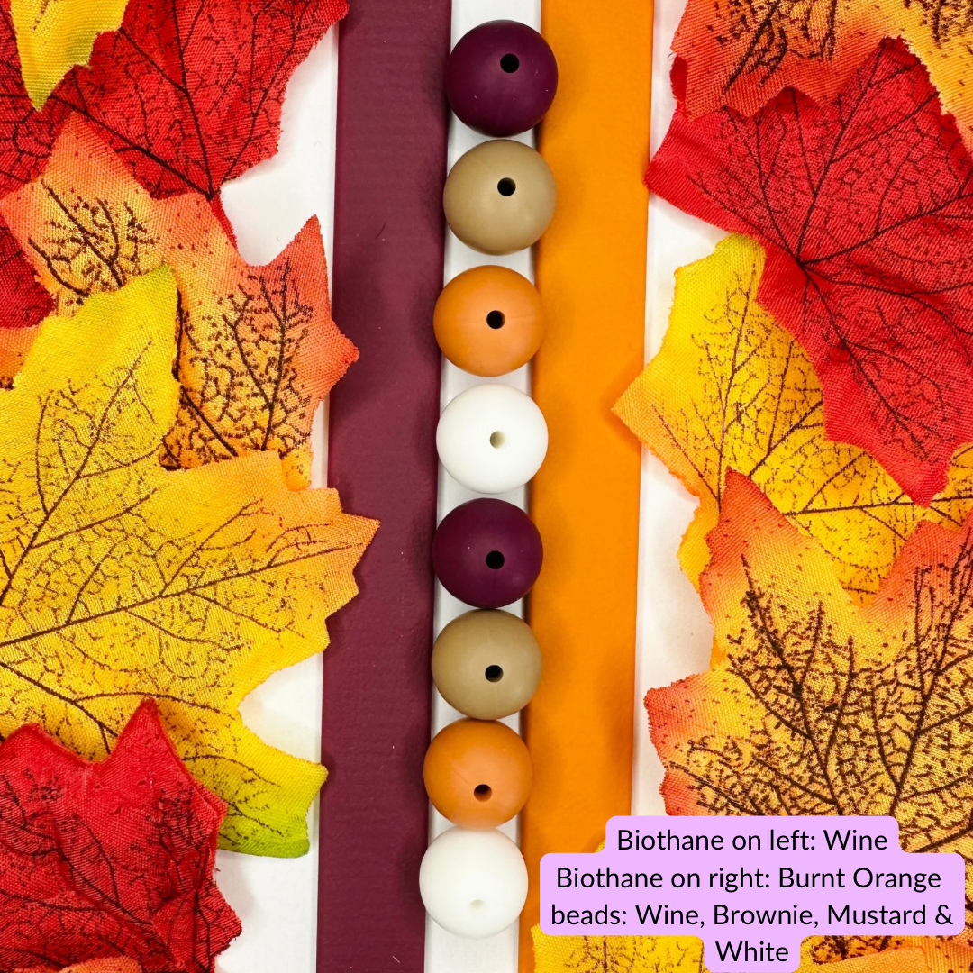 Autumn Biothane Beaded Dog Lead