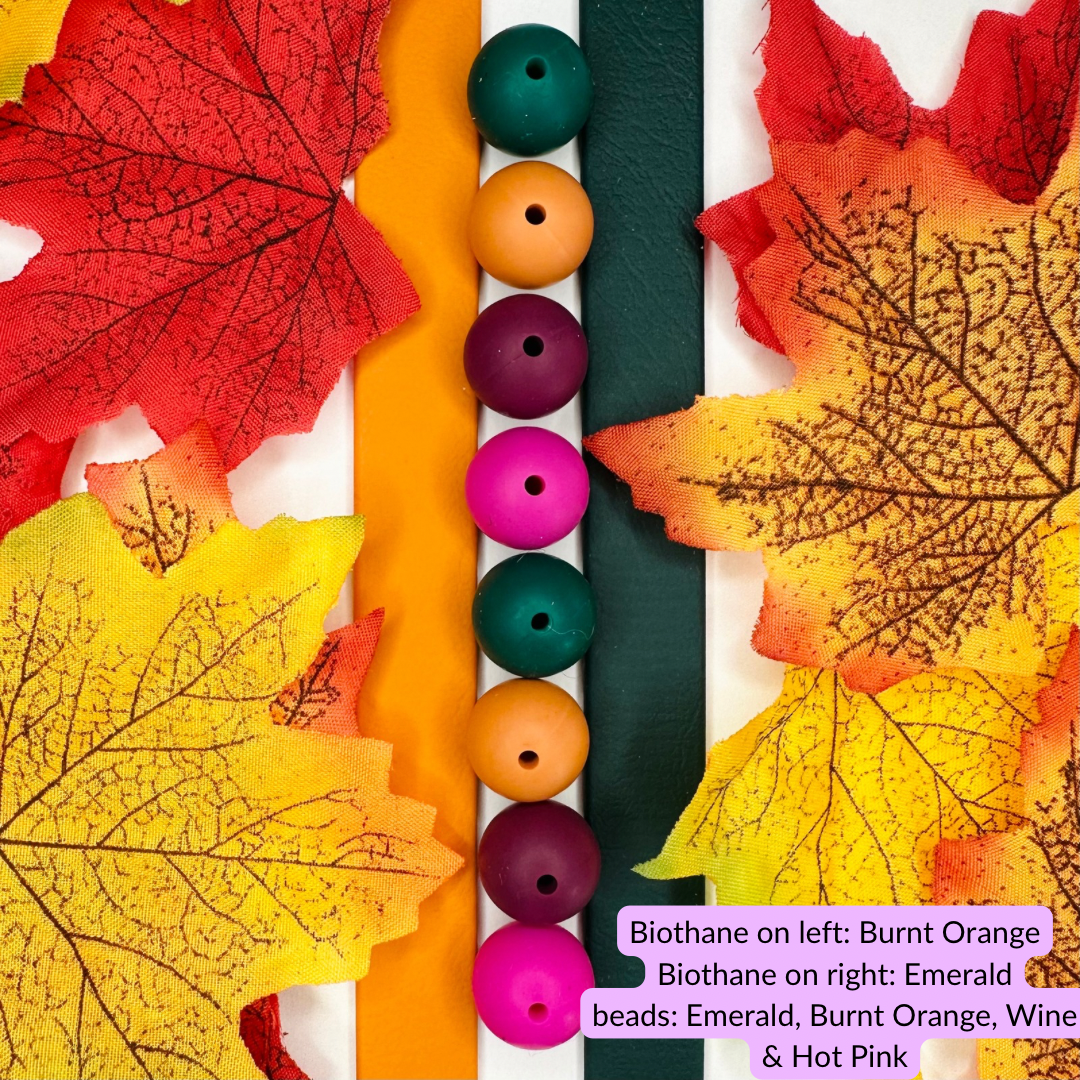 Autumn Biothane Beaded Dog Lead