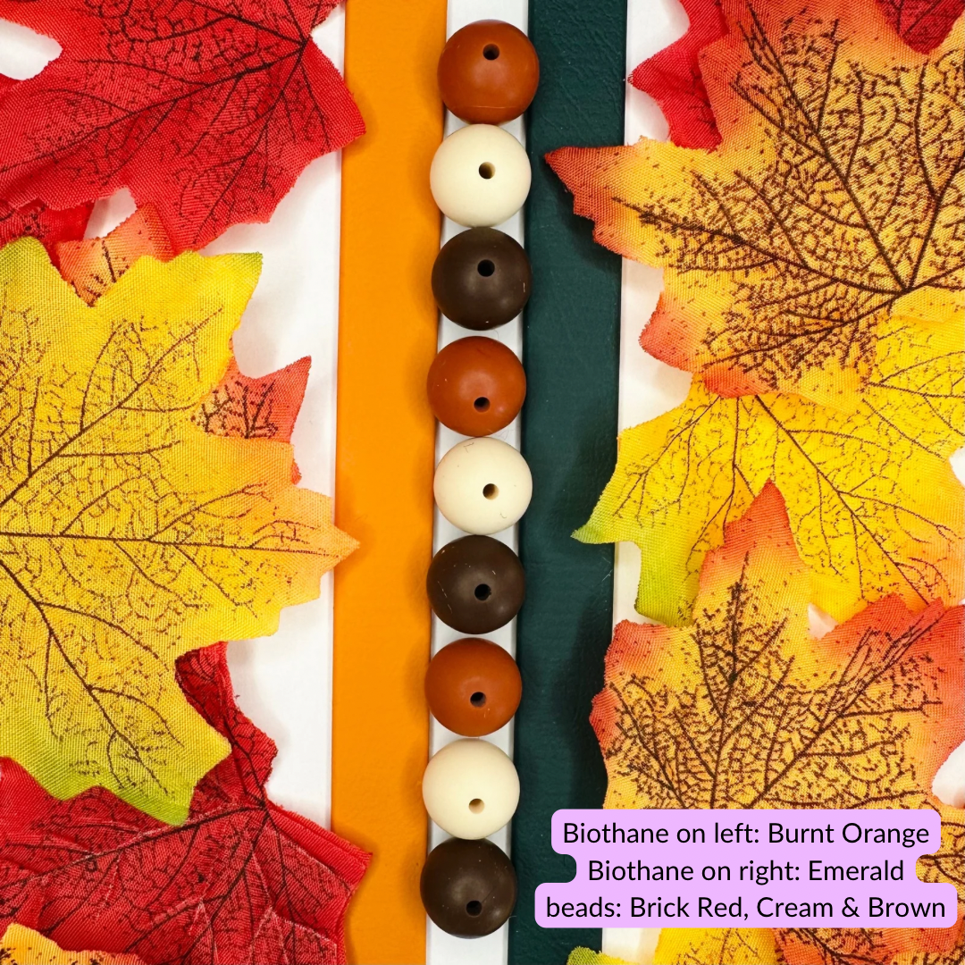 Autumn Biothane Beaded Dog Lead