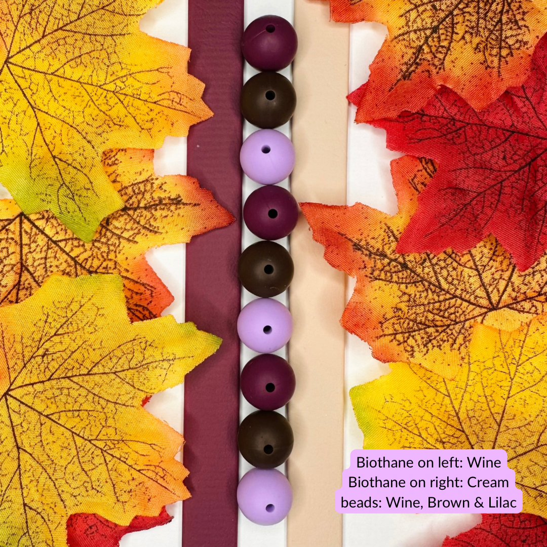 Autumn Biothane Beaded Dog Lead