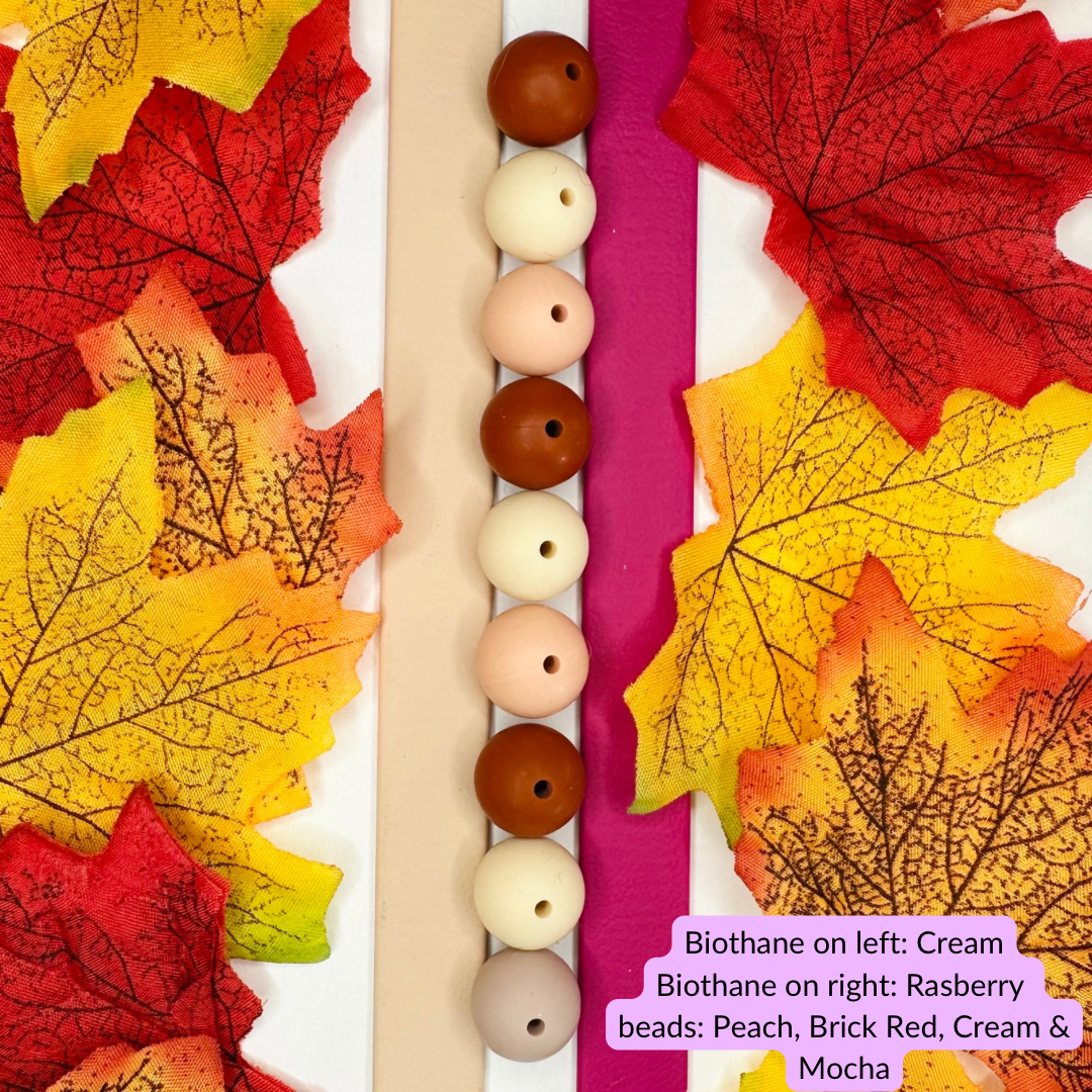 Autumn Biothane Beaded Dog Lead