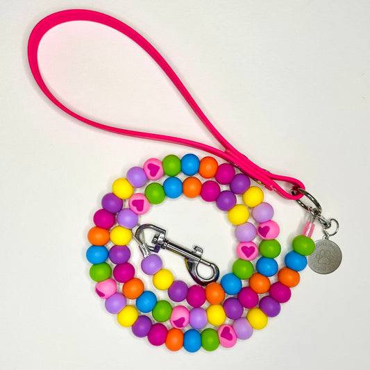 Rainbow Love Beaded Lead