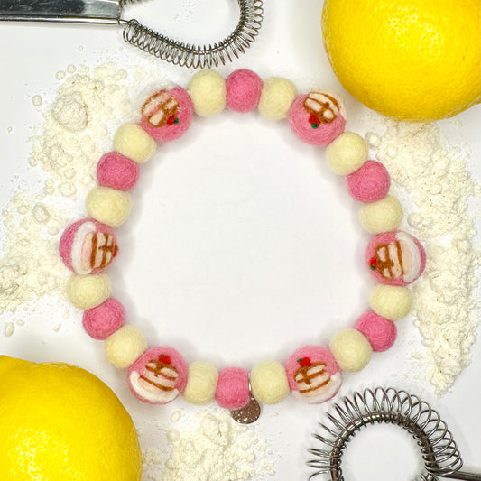 Strawberry Pancake Pom Pom Collar