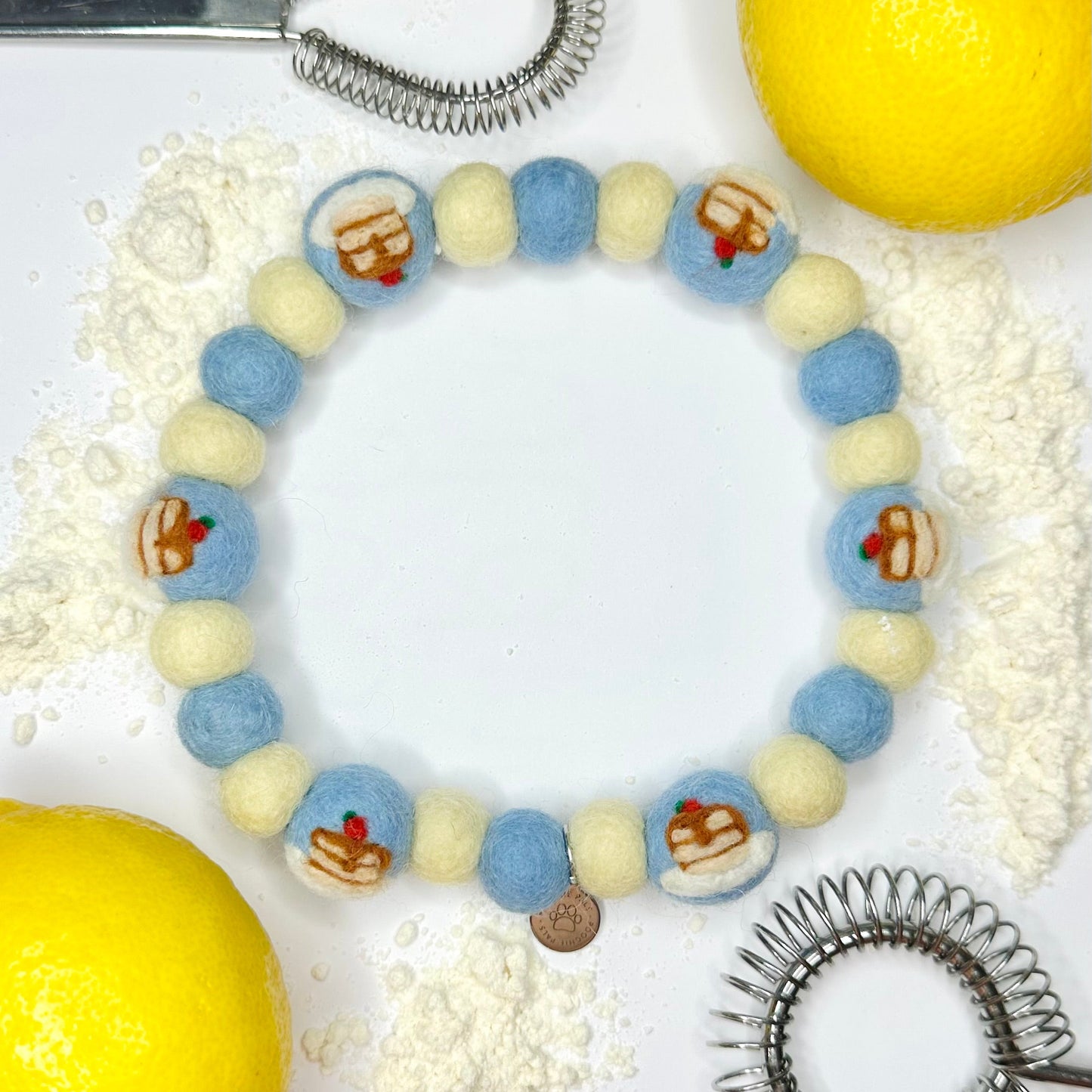 Blueberry Pancake Pom Pom Collar