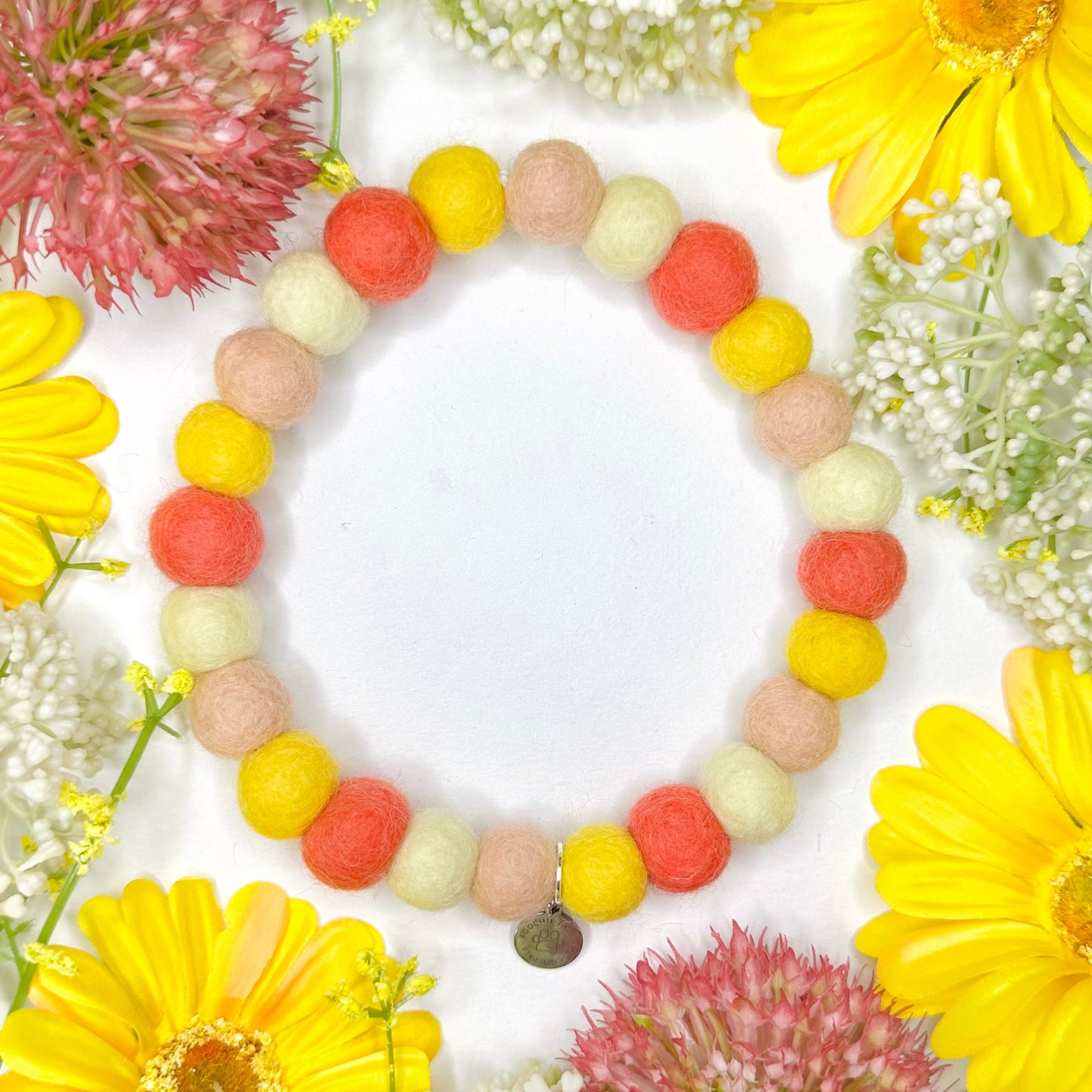 Blush Meadow Pom Pom Collar