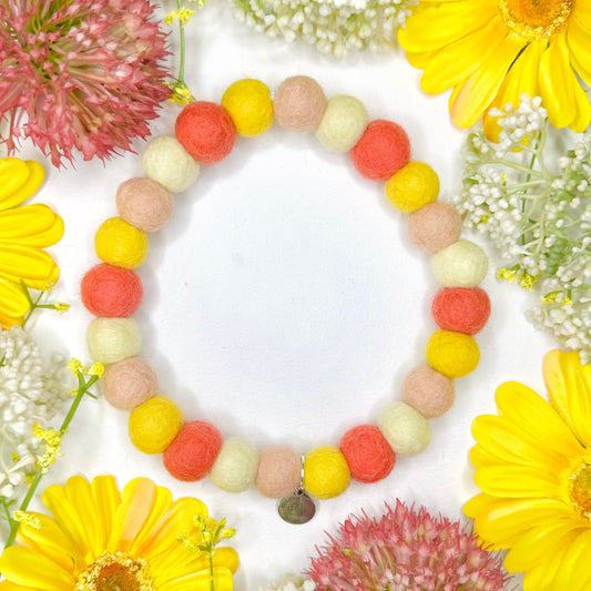 Blush Meadow Pom Pom Collar