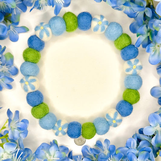 Cornflower Pom Pom Collar