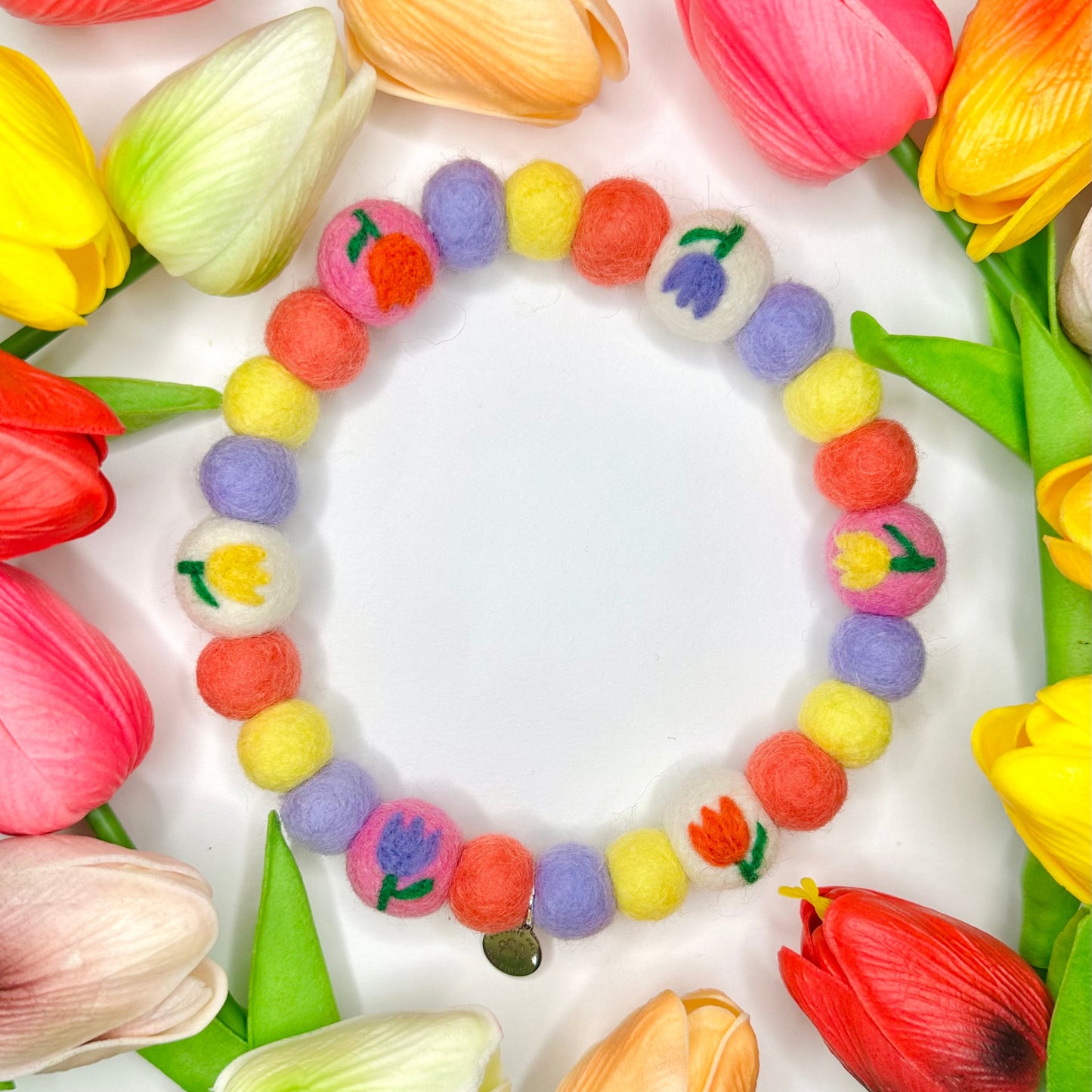 Tulip Tumble Pom Pom Collar